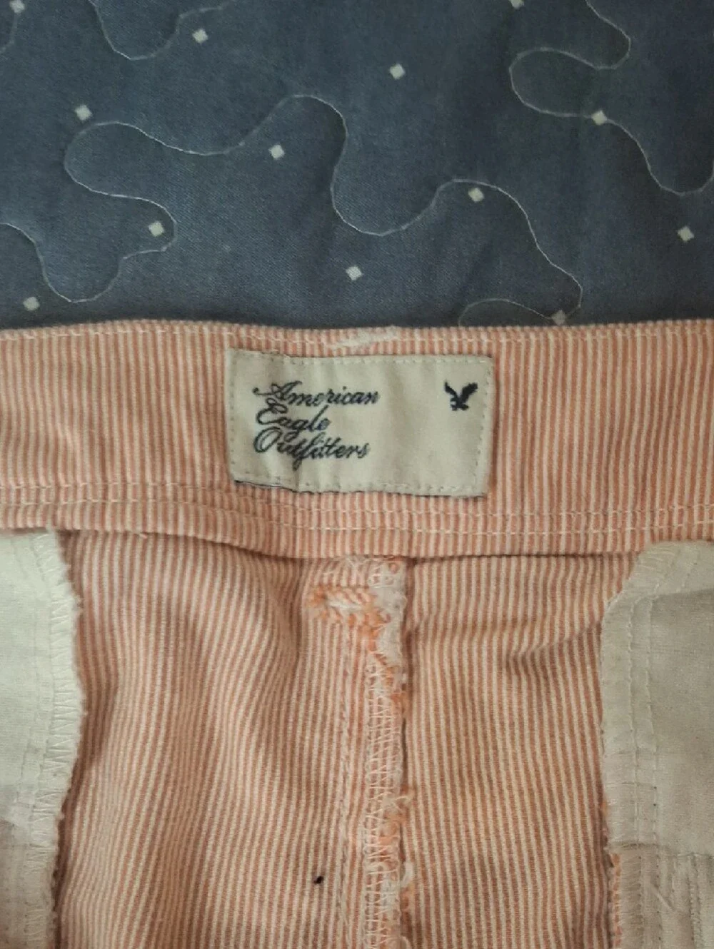 American Eagle Women's Pink Stripe Cotton Shorts size 14